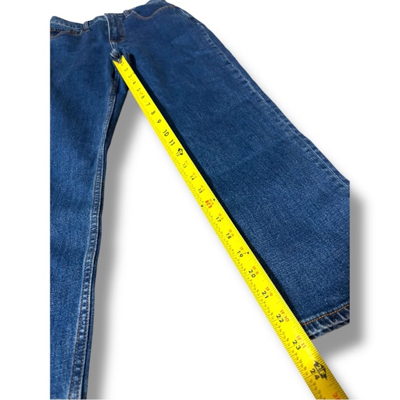 Abercrombie & Fitch Women's Straight Leg High Waist Jeans - Dark Indigo Blue - Picture 9 of 16